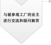 與被參觀工廠的業(yè)主進(jìn)行交流和疑問(wèn)解答